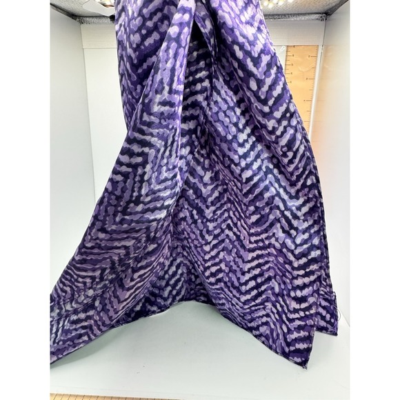 The Unbranded Brand Accessories - Purple Zig Zag Striped Scarf 42"x13"‎